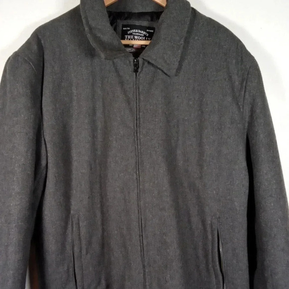 Steve & Barry's the wool mammoth jacket size gray plea coat 2X large  lined - Picture 3 of 6